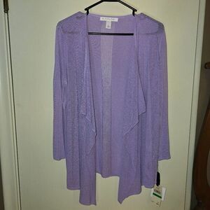 EMALINE Lilac-colored waterfall sweater/cover-up size‎ large